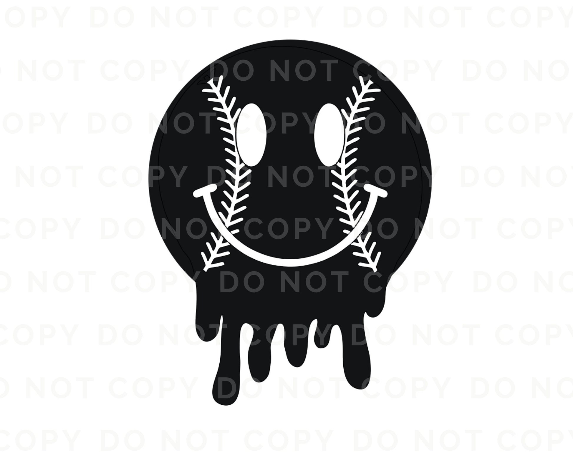 A direct to film transfer that says Somebody&#39;s Loud mouth Softball Mom. Back and front option. Front design is of baseball smiley face. The DTF transfer is a cold peel ready to press transfer.