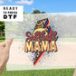 Softball Mama DTF transfer, Softball Mom tshirt Transfer, Softball dtf, Ready to Press, Direct to Film, Cheetah leopard, lightening bolt