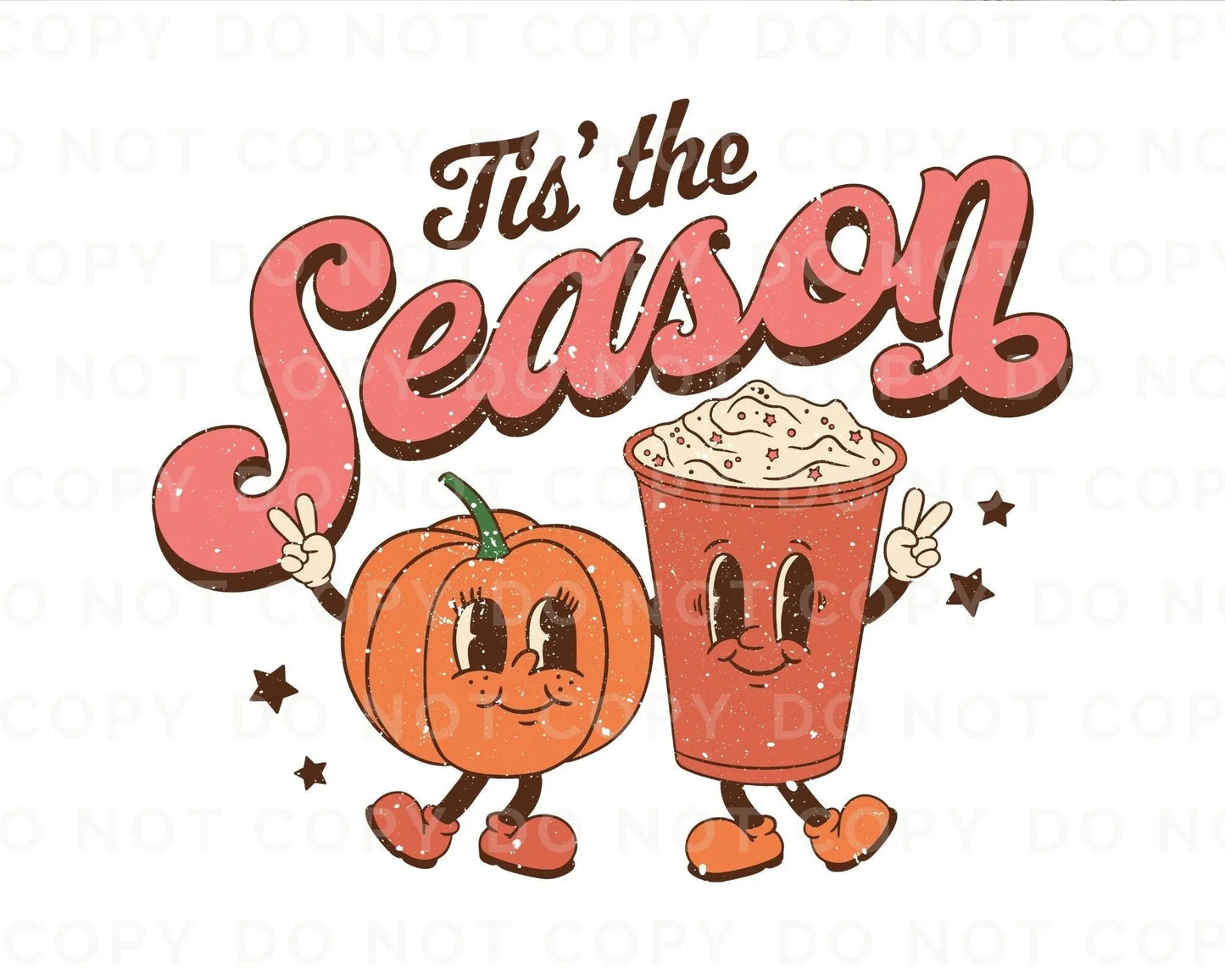 DTF Transfers, Ready to Press, T-shirt Transfers, Heat Transfer, Direct to Film, Fall, Halloween, Tis the Season Pumpkin Spice Latte