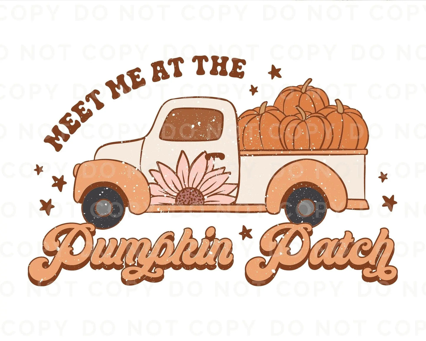 DTF Transfers, Ready to Press, T-shirt Transfers, Heat Transfer, Direct to Film, Fall Transfer, Vintage Truck, Meet Me At The Pumpkin Patch