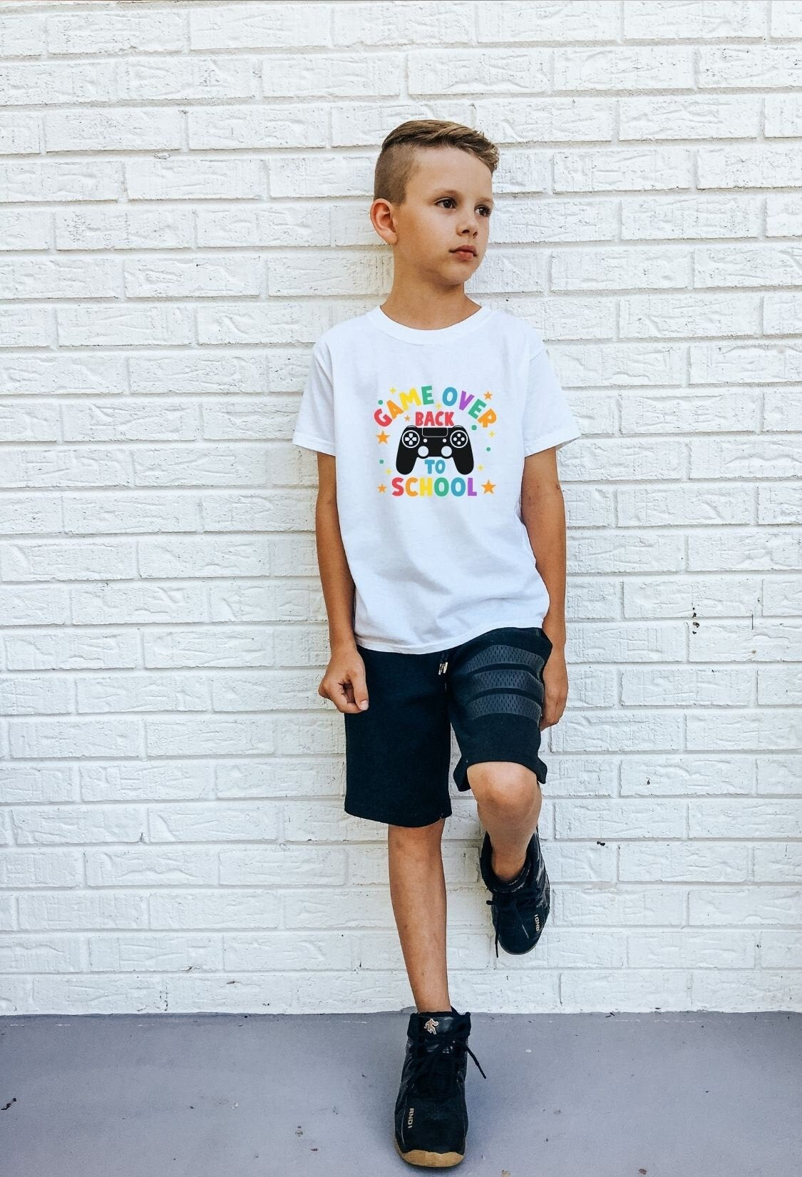 DTF Transfer, First Day of School, Heat Transfer, Ready to Press, Direct to Film, Video Game, Remote Controller, Game Over Back to School