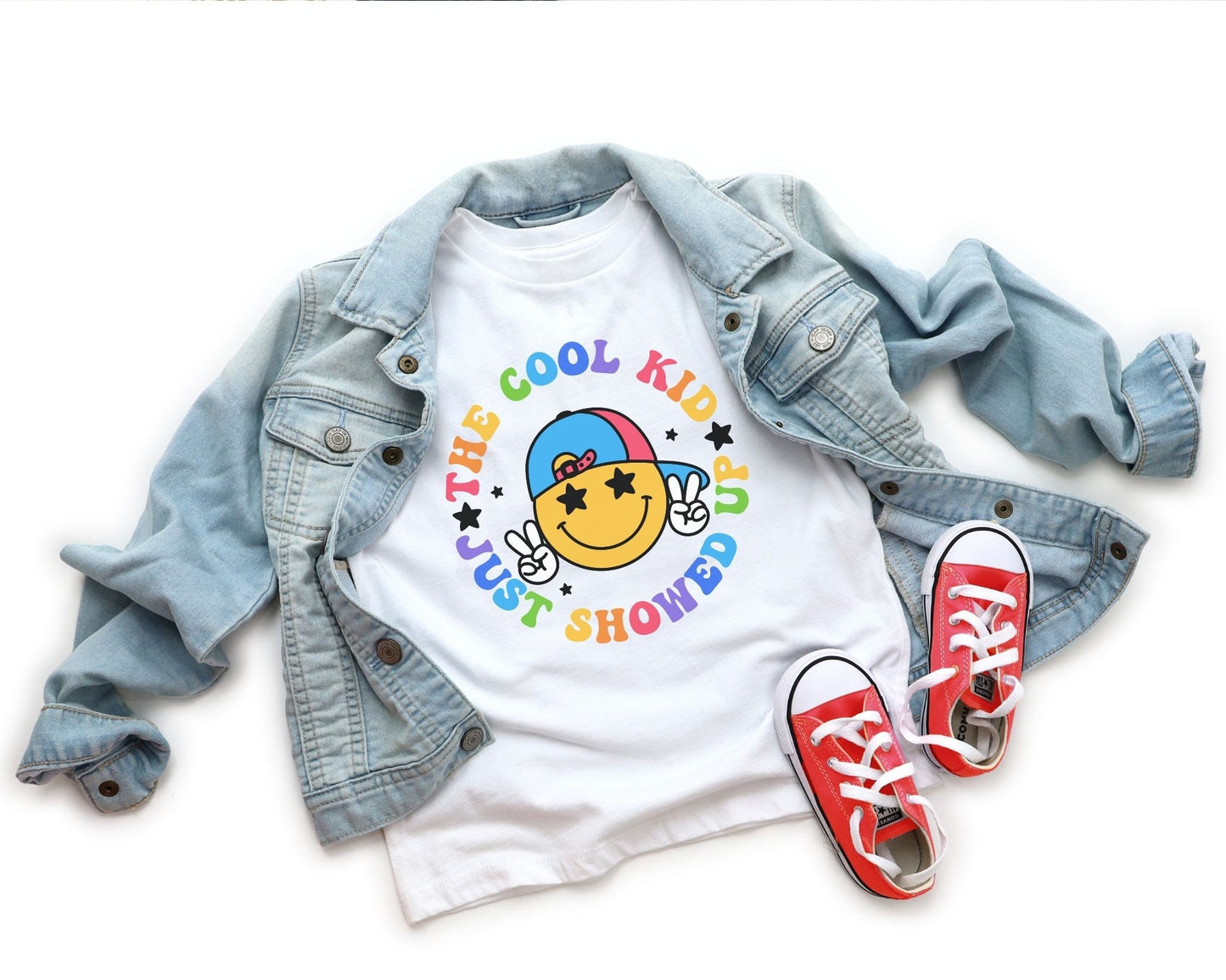 DTF transfer, First Day of School, Heat Transfer, Ready to Press, Direct to Film, Smiley Face, Back to School, The Cool Kid Just Showed Up