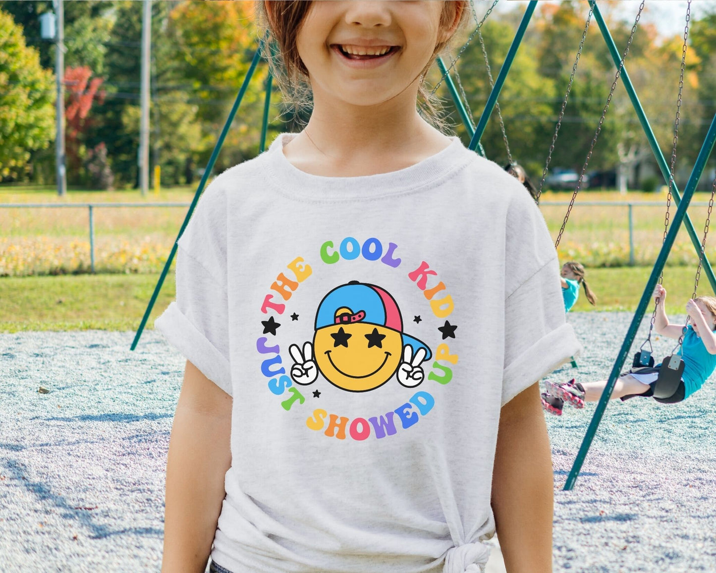 DTF transfer, First Day of School, Heat Transfer, Ready to Press, Direct to Film, Smiley Face, Back to School, The Cool Kid Just Showed Up