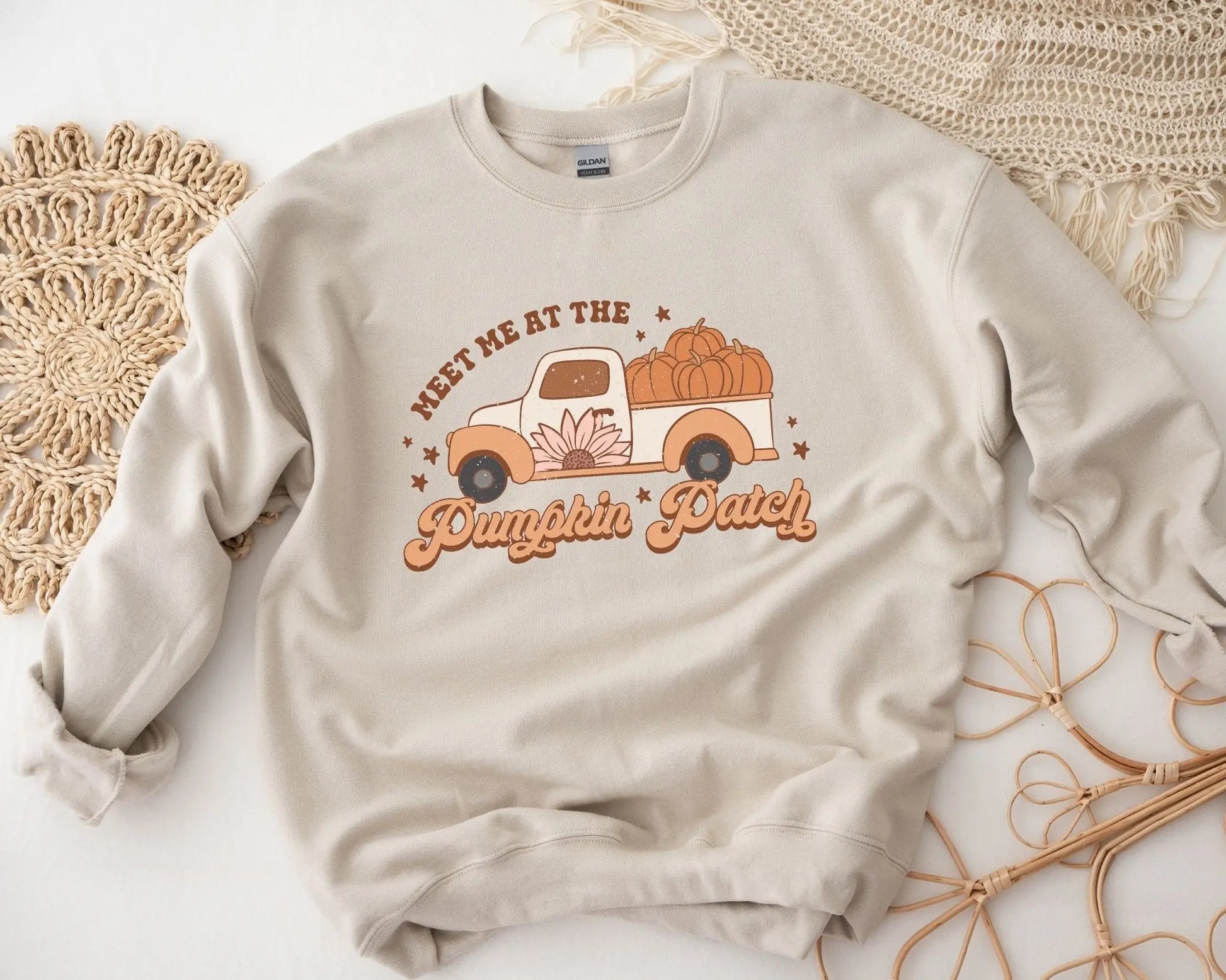 DTF Transfers, Ready to Press, T-shirt Transfers, Heat Transfer, Direct to Film, Fall Transfer, Vintage Truck, Meet Me At The Pumpkin Patch