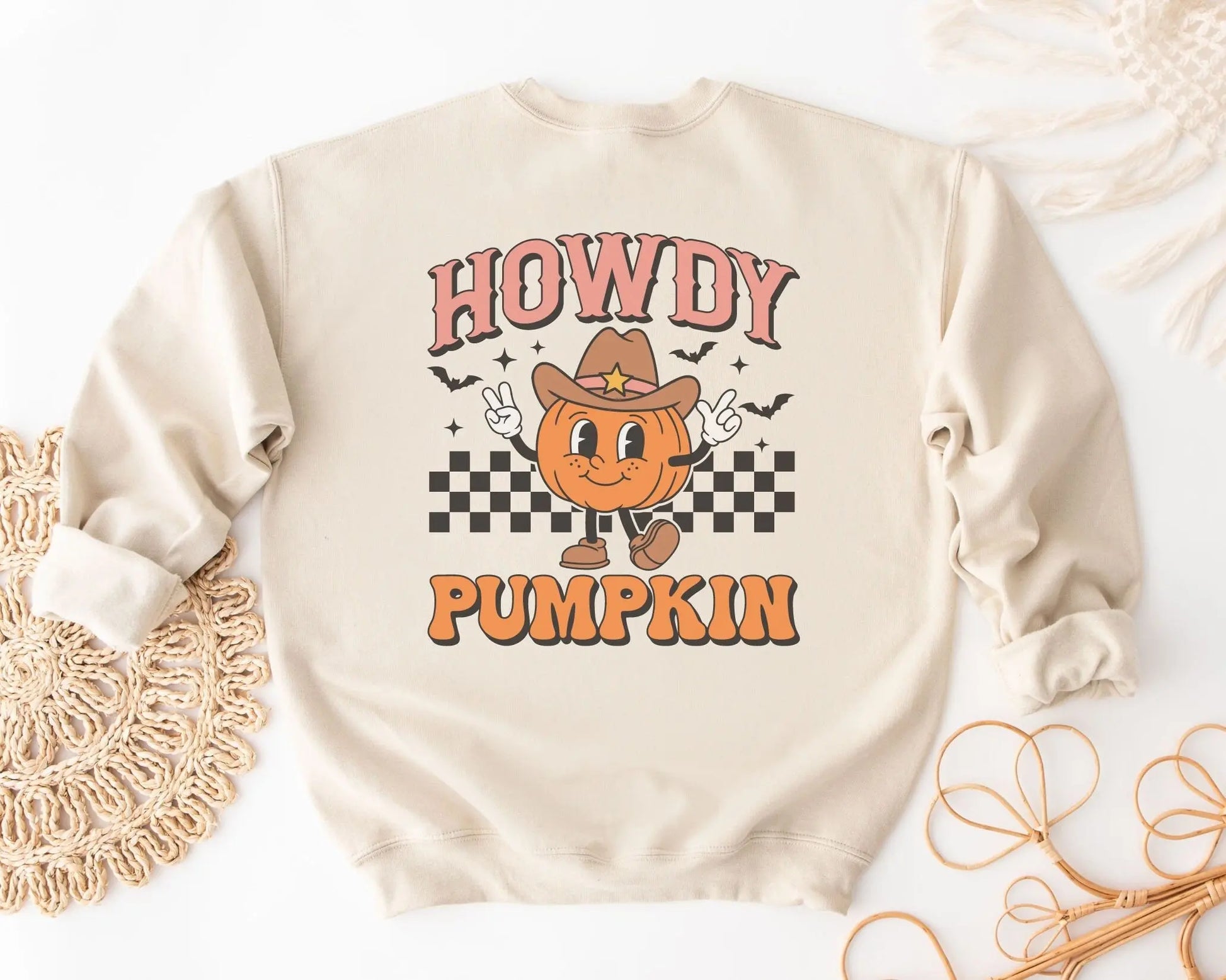 DTF Transfers, Ready to Press, T-shirt Transfers, Heat Transfer, Direct to Film, Custom Transfers, Retro, Fall Transfer, Howdy Pumpkin