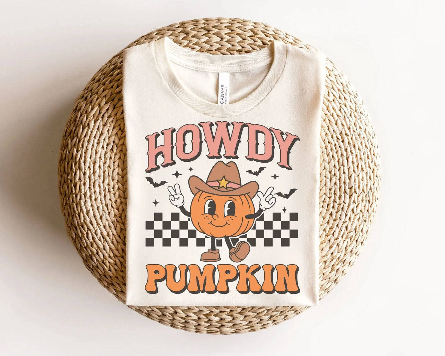 DTF Transfers, Ready to Press, T-shirt Transfers, Heat Transfer, Direct to Film, Custom Transfers, Retro, Fall Transfer, Howdy Pumpkin