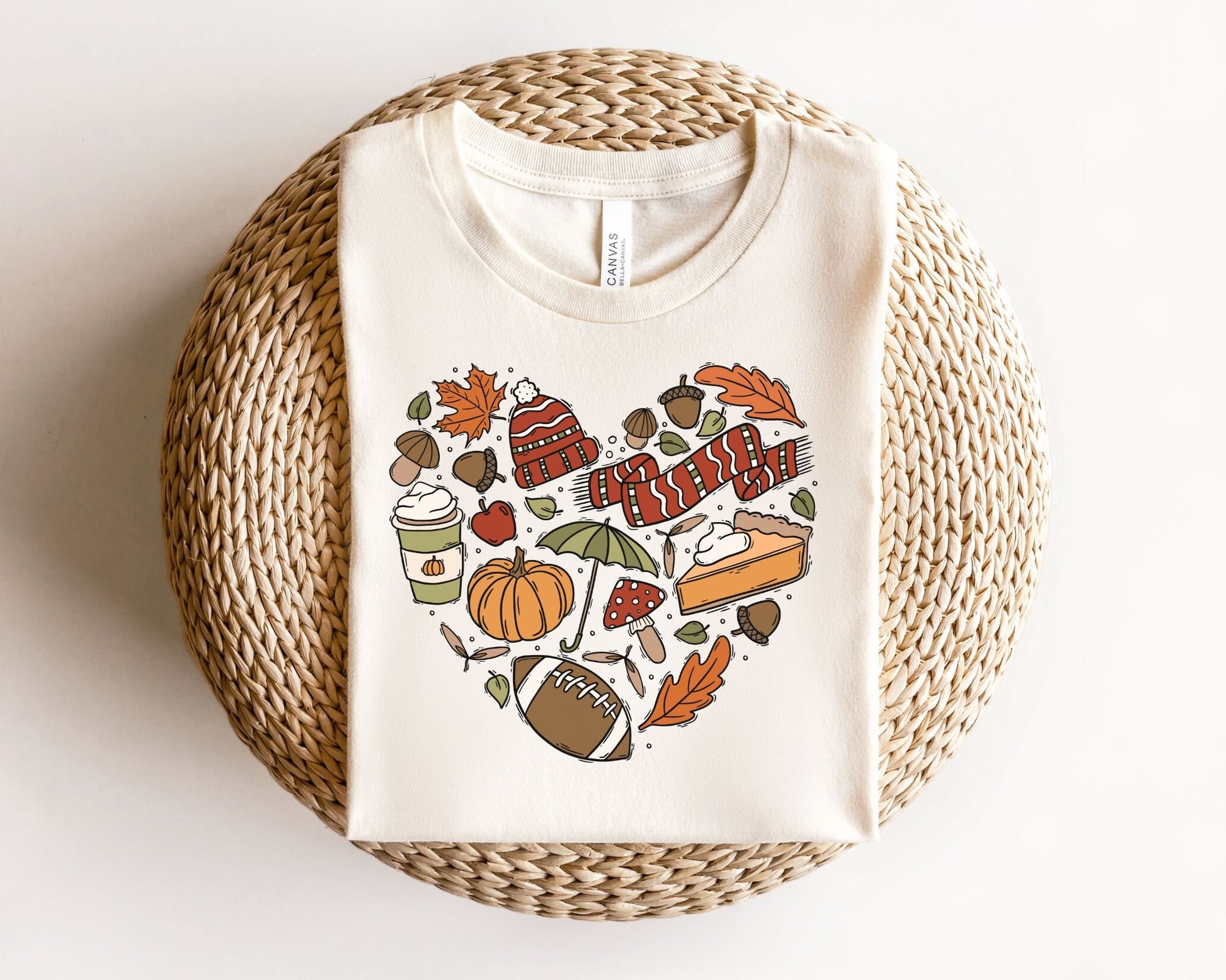 DTF Transfers, Ready to Press, T-shirt Transfers, Heat Transfer, Direct to Film, Custom Transfers, Autumn, Fall Favorites Heart Collage