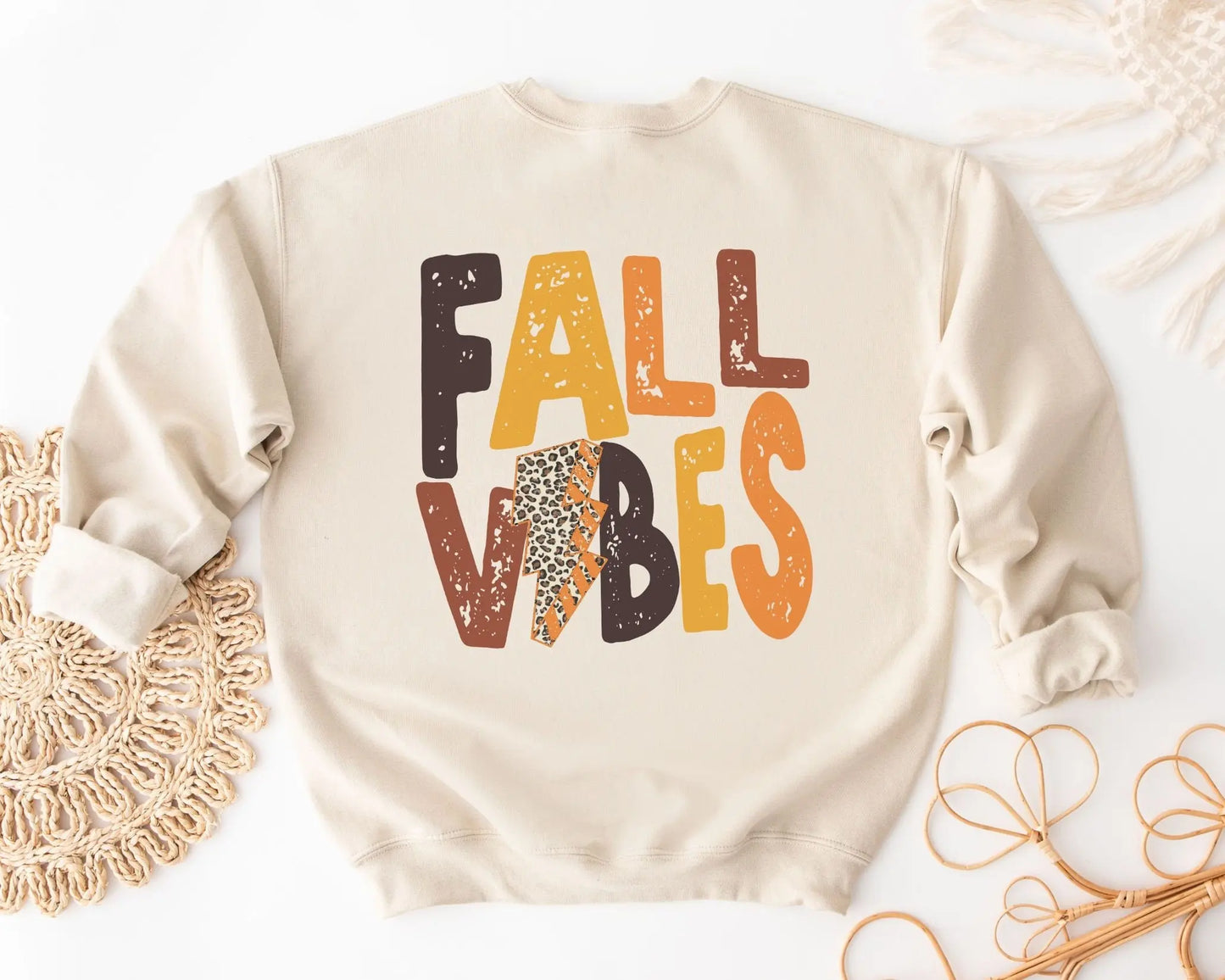 DTF Transfers, Ready to Press, T-shirt Transfers, Heat Transfer, Direct to Film, Custom Transfers, Fall Vibes Leopard Lightening Bolt