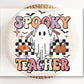 DTF Transfers, Ready to Press, T-shirt Transfers, Heat Transfer, Direct to Film, Custom Transfers, Halloween, Spooky Teacher Retro Ghost