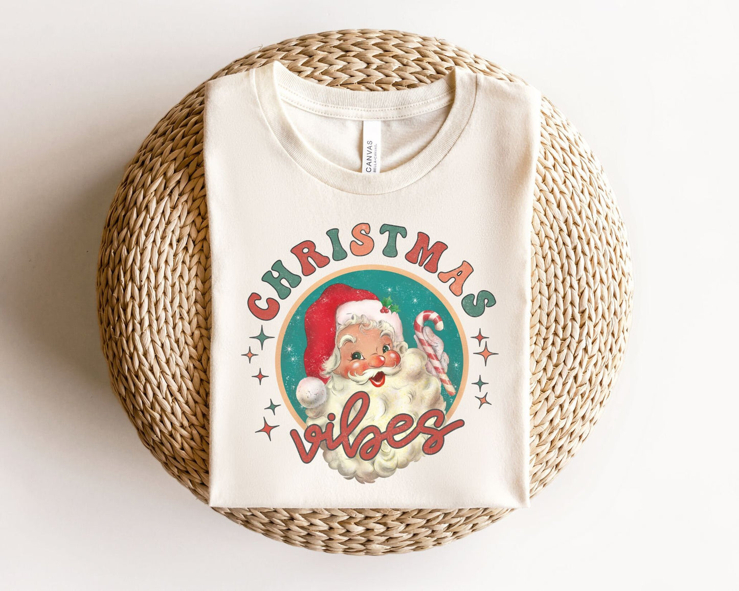 DTF Transfers, Ready to Press, T-shirt Transfers, Heat Transfer, Direct to Film, Custom Transfers, Christmas, Retro Santa Christmas Vibes