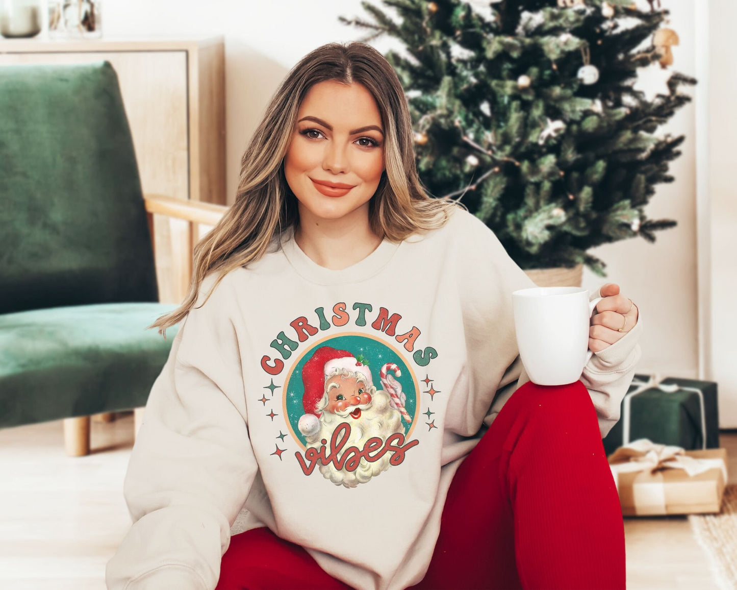 DTF Transfers, Ready to Press, T-shirt Transfers, Heat Transfer, Direct to Film, Custom Transfers, Christmas, Retro Santa Christmas Vibes