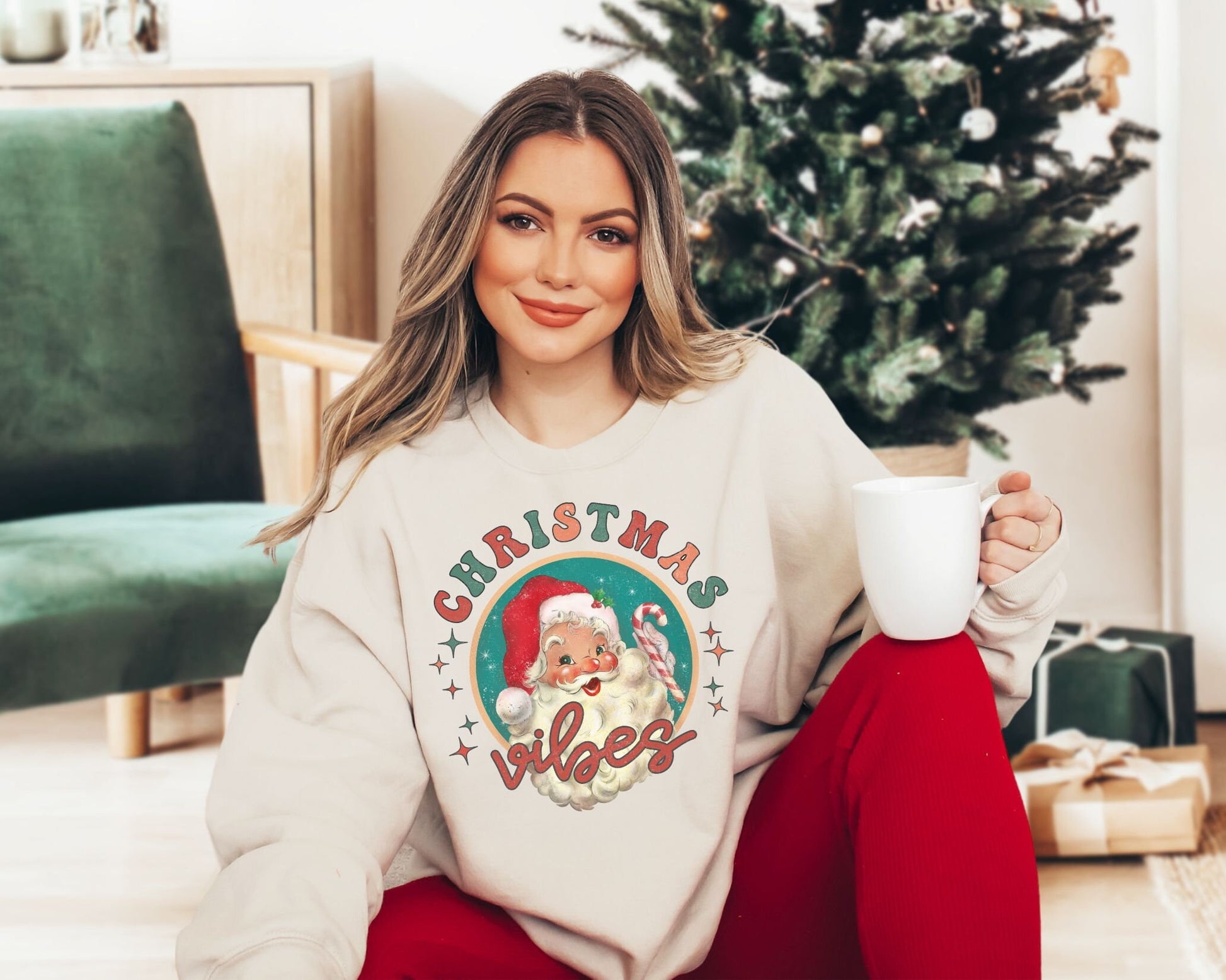 DTF Transfers, Ready to Press, T-shirt Transfers, Heat Transfer, Direct to Film, Custom Transfers, Christmas, Retro Santa Christmas Vibes