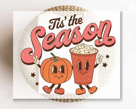 DTF Transfers, Ready to Press, T-shirt Transfers, Heat Transfer, Direct to Film, Fall, Halloween, Tis the Season Pumpkin Spice Latte