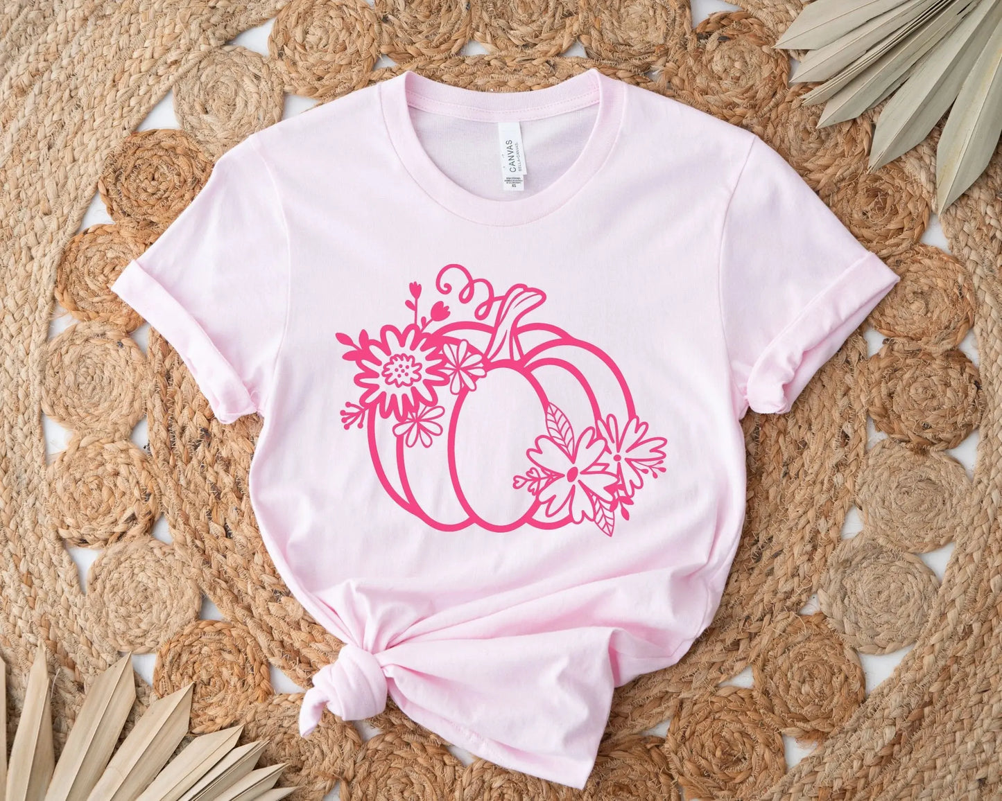 DTF Transfers, Ready to Press, T-shirt Transfers, Heat Transfer, Direct to Film, Custom Transfers, Halloween, Fall, Pink Floral Pumpkin