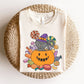 DTF Transfers, Ready to Press, T-shirt Transfers, Heat Transfer, Direct to Film, Custom Transfers, Halloween, Cute Cat in Pumpkin with Candy