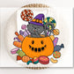 DTF Transfers, Ready to Press, T-shirt Transfers, Heat Transfer, Direct to Film, Custom Transfers, Halloween, Cute Cat in Pumpkin with Candy