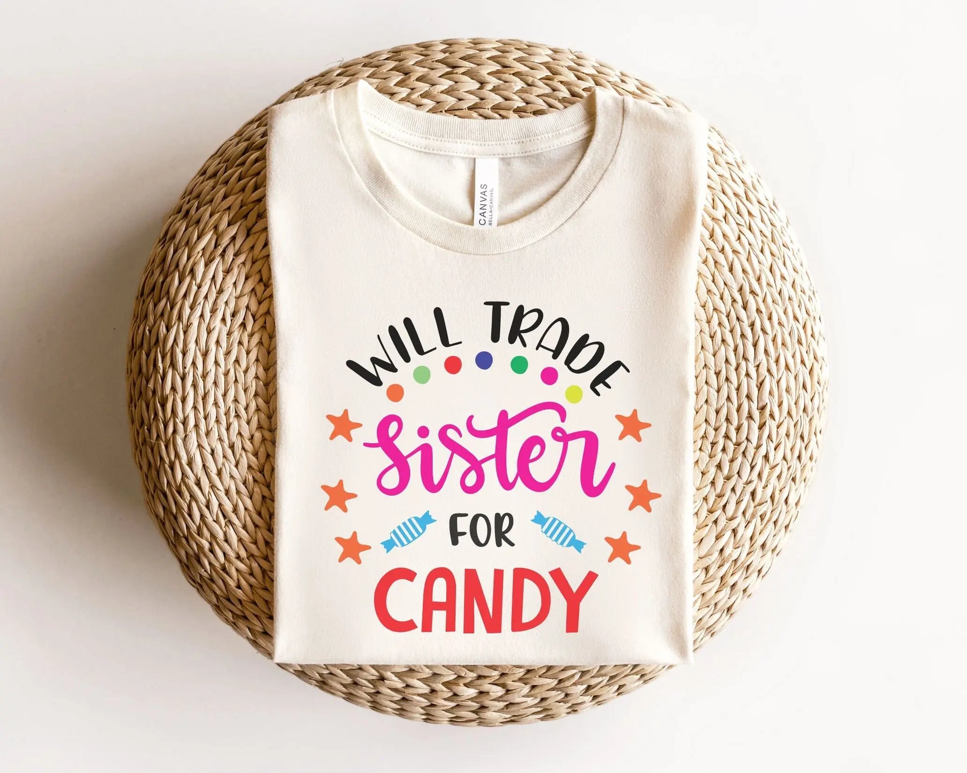 DTF Transfers, Ready to Press, T-shirt Transfers, Heat Transfer, Direct to Film, Funny, Halloween, Fall, Will Trade Sister For Candy