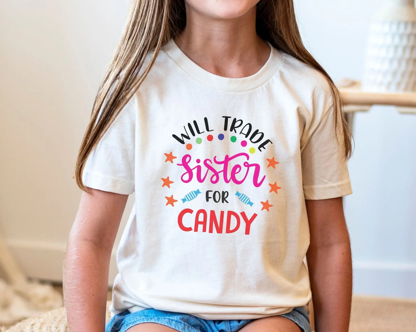 DTF Transfers, Ready to Press, T-shirt Transfers, Heat Transfer, Direct to Film, Funny, Halloween, Fall, Will Trade Sister For Candy