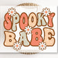 DTF Transfers, Ready to Press, T-shirt Transfers, Heat Transfer, Direct to Film, Custom Transfers, Halloween, Fall, Spooky Babe with Daisies
