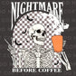 Halloween DTF Transfers, Ready to Press, T-shirt Transfers, Heat Transfer, Direct to Film, Fall Transfer, Pumpkins, Nightmare Before Coffee