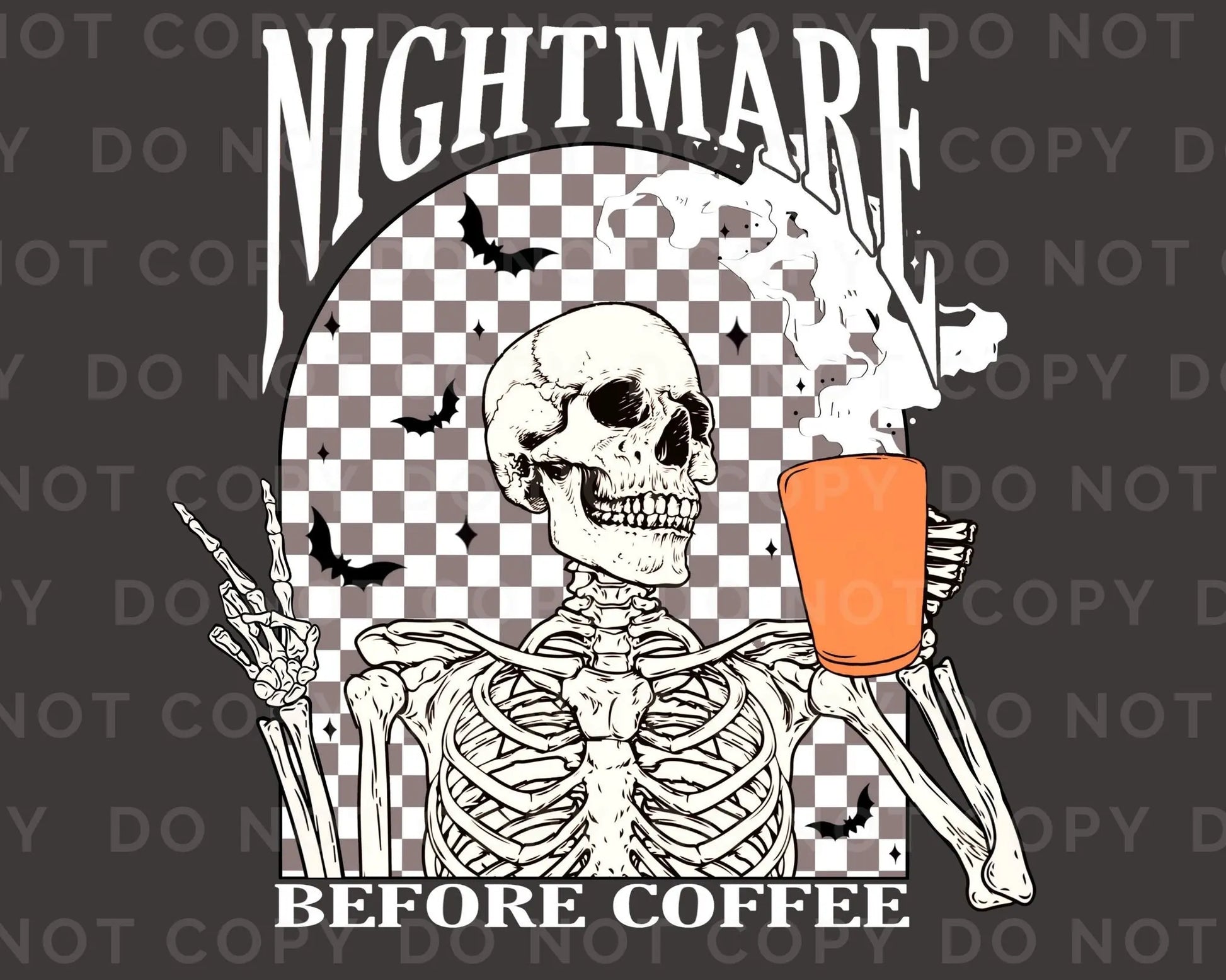 Halloween DTF Transfers, Ready to Press, T-shirt Transfers, Heat Transfer, Direct to Film, Fall Transfer, Pumpkins, Nightmare Before Coffee