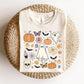 DTF Transfers, Ready to Press, T-shirt Transfers, Heat Transfer, Direct to Film, Custom Transfers, Skull, Daisies, Halloween Doodle Collage,