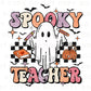 DTF Transfers, Ready to Press, T-shirt Transfers, Heat Transfer, Direct to Film, Custom Transfers, Halloween, Spooky Teacher Retro Ghost