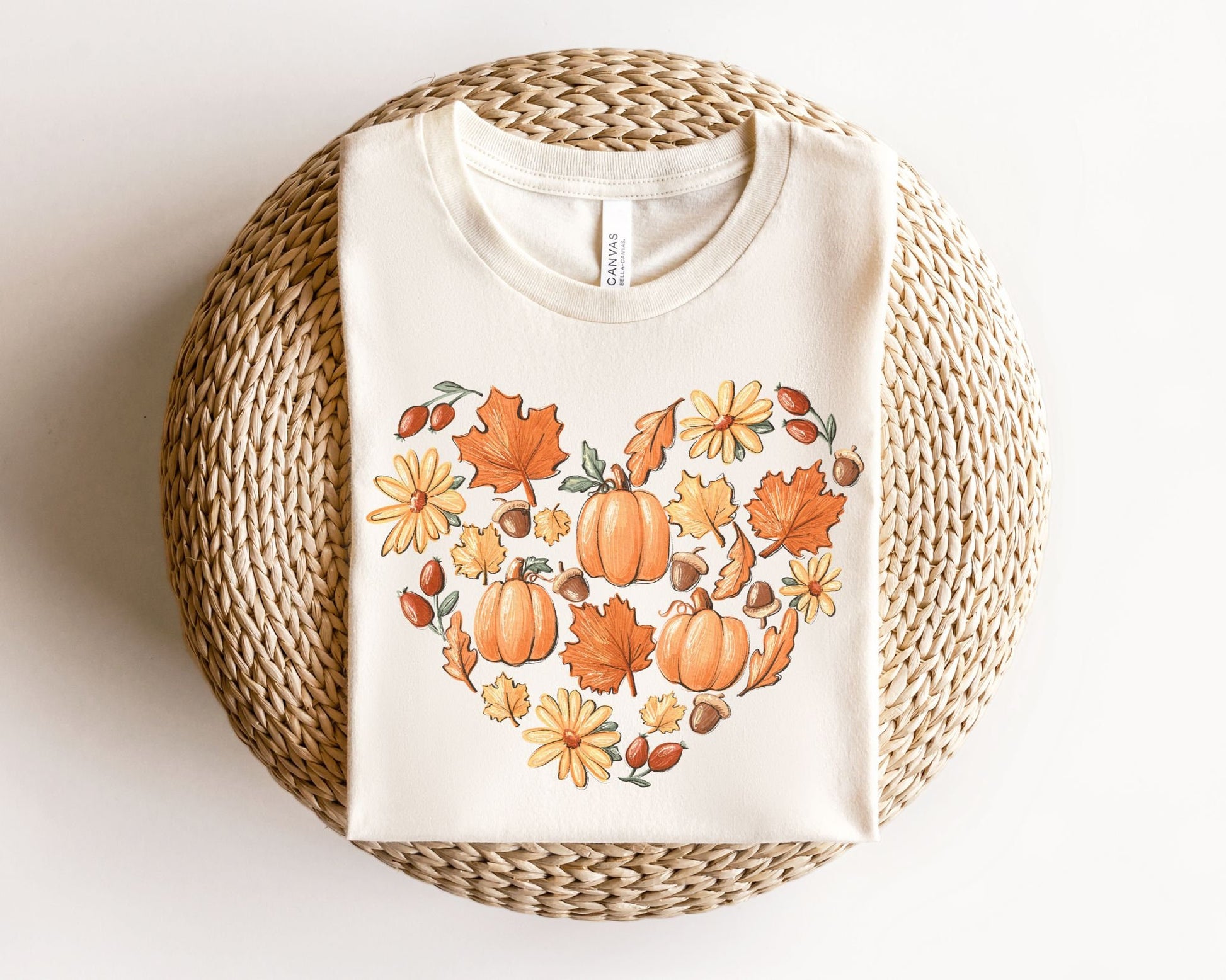 DTF Transfers, Ready to Press, T-shirt Transfers, Heat Transfer, Direct to Film, Custom Transfers, Daisy, Pumpkins, Leaves, Heart, Love Fall