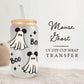 Halloween UV DTF Libbey 16oz Cup Wrap Sticker, Ready to Ship, Direct to Film, Glass Can, Fall, Permanent, Boo, Mouse Ghost
