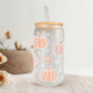 Fall UV DTF Libbey 16oz Cup Wrap Sticker, Ready to Ship, Direct to Film, Glass Can, Halloween, Permanent, Pastel Pumpkins