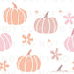 Fall UV DTF Libbey 16oz Cup Wrap Sticker, Ready to Ship, Direct to Film, Glass Can, Halloween, Permanent, Pastel Pumpkins