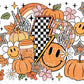 Fall UV DTF Libbey 16oz Cup Wrap Sticker, Ready to Ship, Direct to Film, Glass Can, Fall, Halloween, Permanent, Retro Halloween