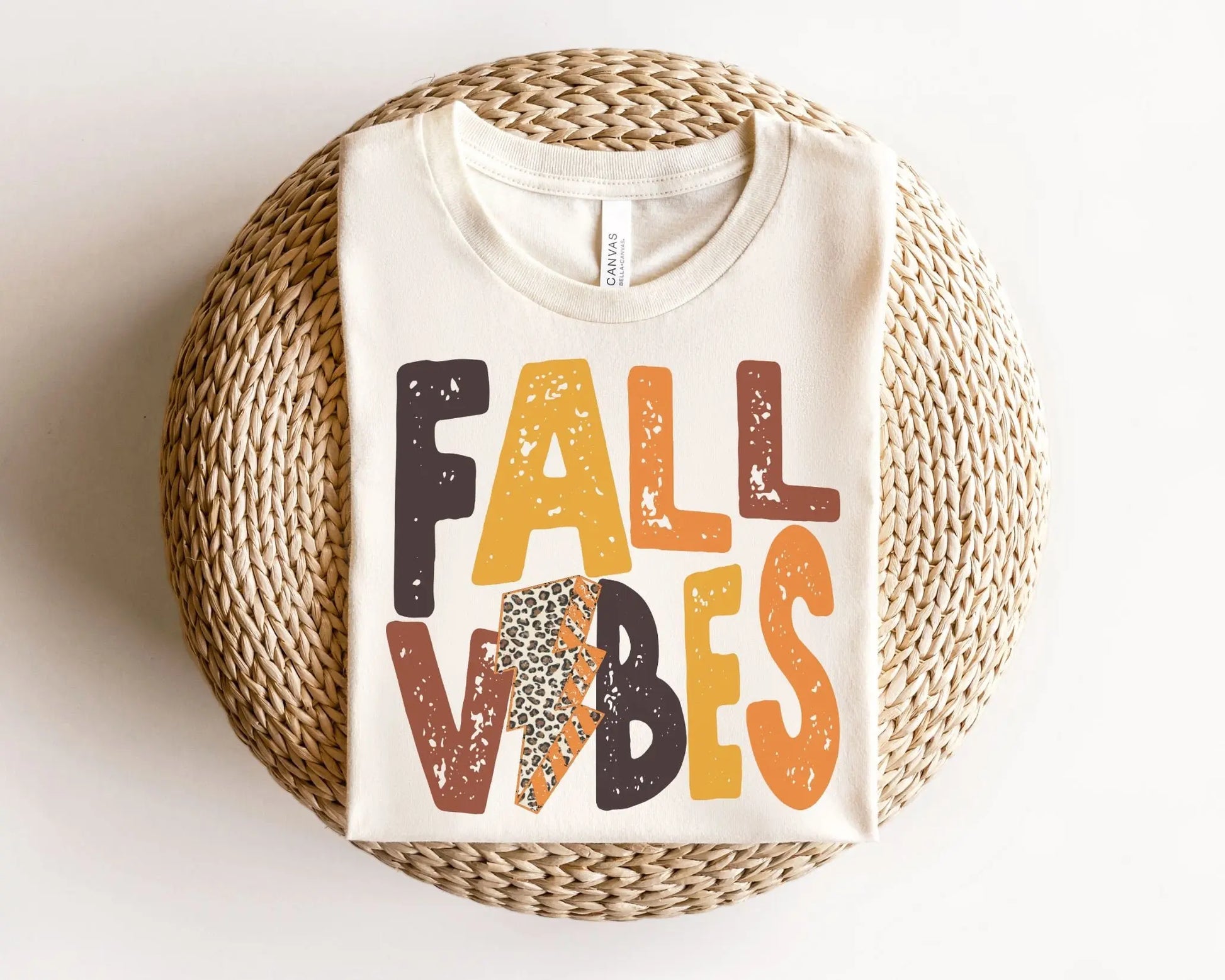 DTF Transfers, Ready to Press, T-shirt Transfers, Heat Transfer, Direct to Film, Custom Transfers, Fall Vibes Leopard Lightening Bolt
