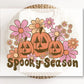 DTF Transfers, Ready to Press, T-shirt Transfers, Heat Transfer, Direct to Film, Fall Transfer, Halloween, Pumpkins, Flowers, Spooky Season