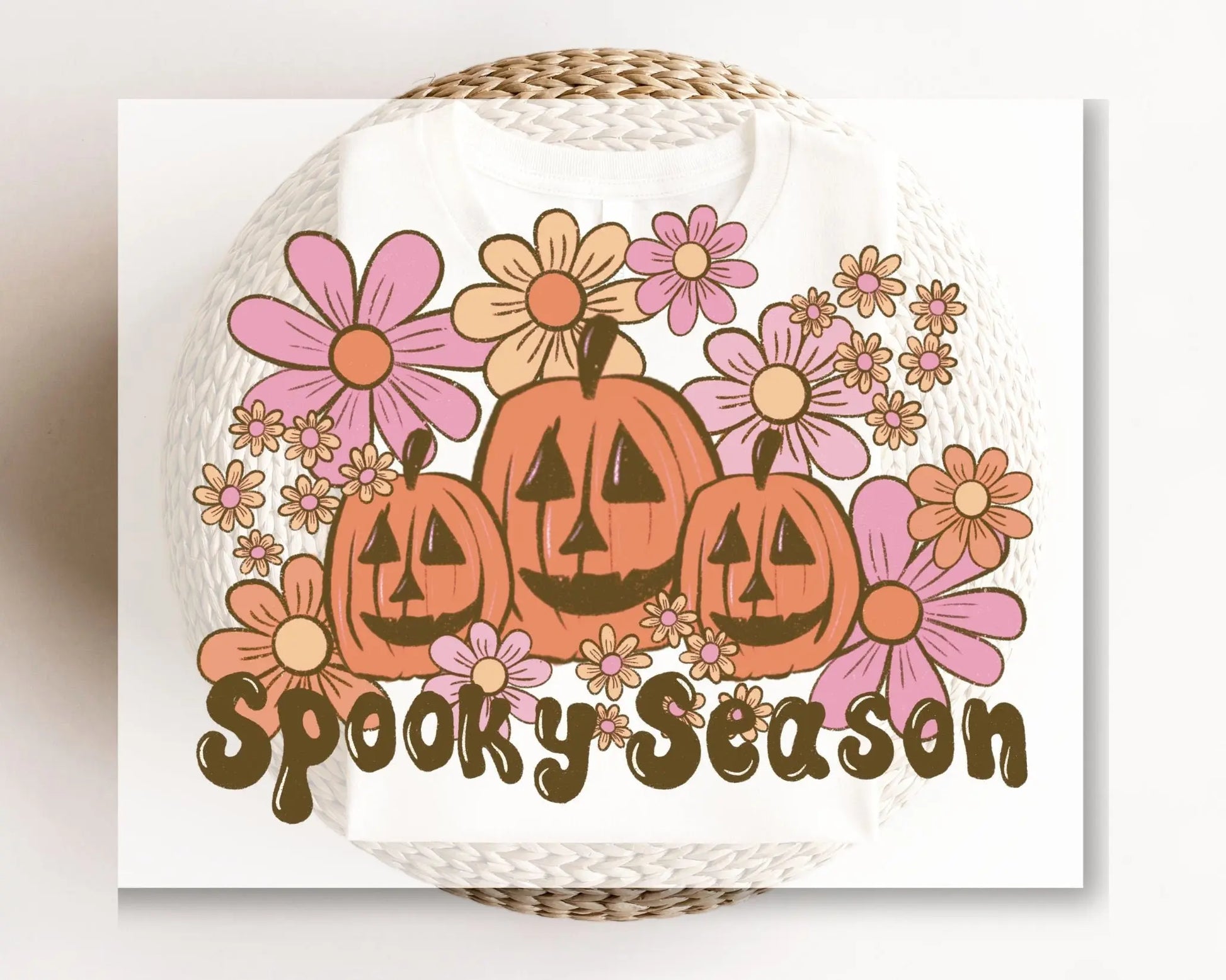 DTF Transfers, Ready to Press, T-shirt Transfers, Heat Transfer, Direct to Film, Fall Transfer, Halloween, Pumpkins, Flowers, Spooky Season