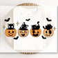 Halloween DTF Transfers, Ready to Press, T-shirt Transfers, Heat Transfer, Direct to Film, Kids, Fall, Autumn, Cute Black Cats and Pumpkins