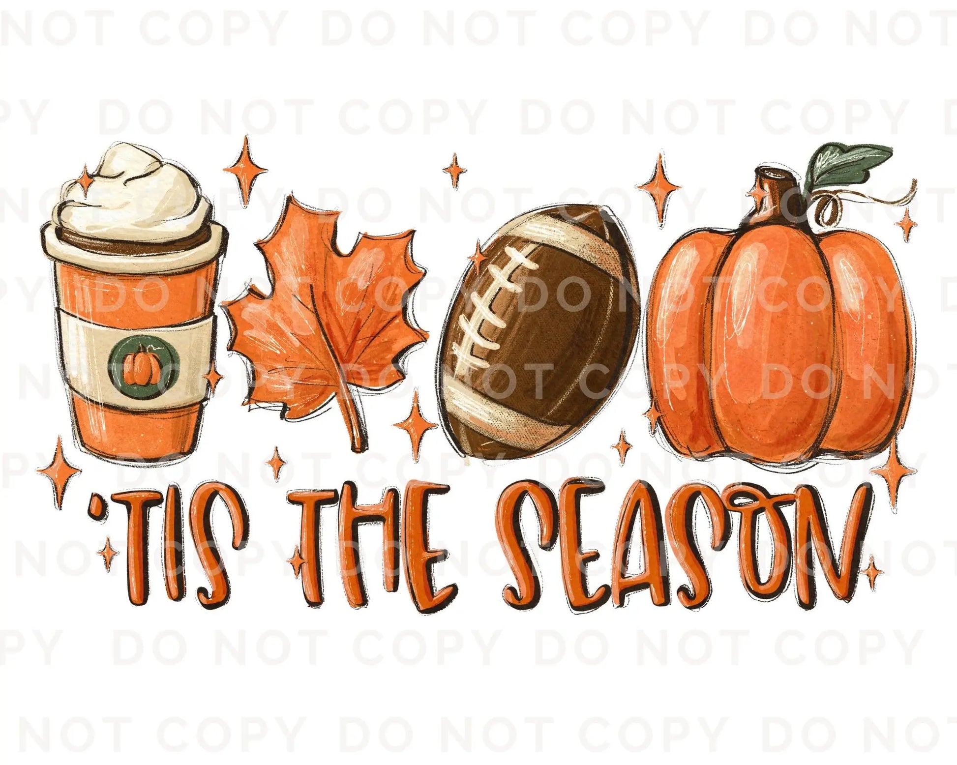 Tis The Season, Fall, Coffee, Leaf, Football, Pumpkin, Halloween