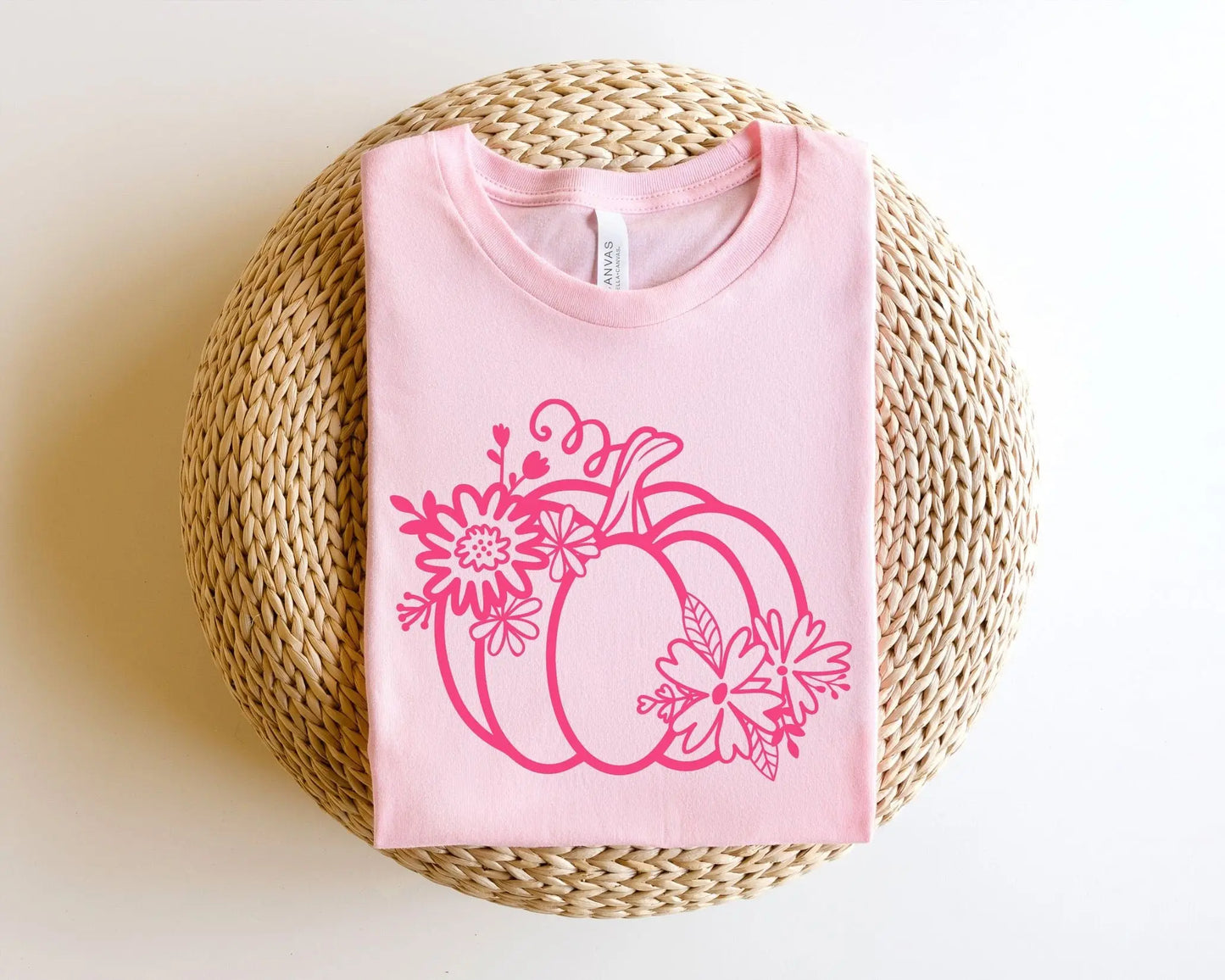DTF Transfers, Ready to Press, T-shirt Transfers, Heat Transfer, Direct to Film, Custom Transfers, Halloween, Fall, Pink Floral Pumpkin