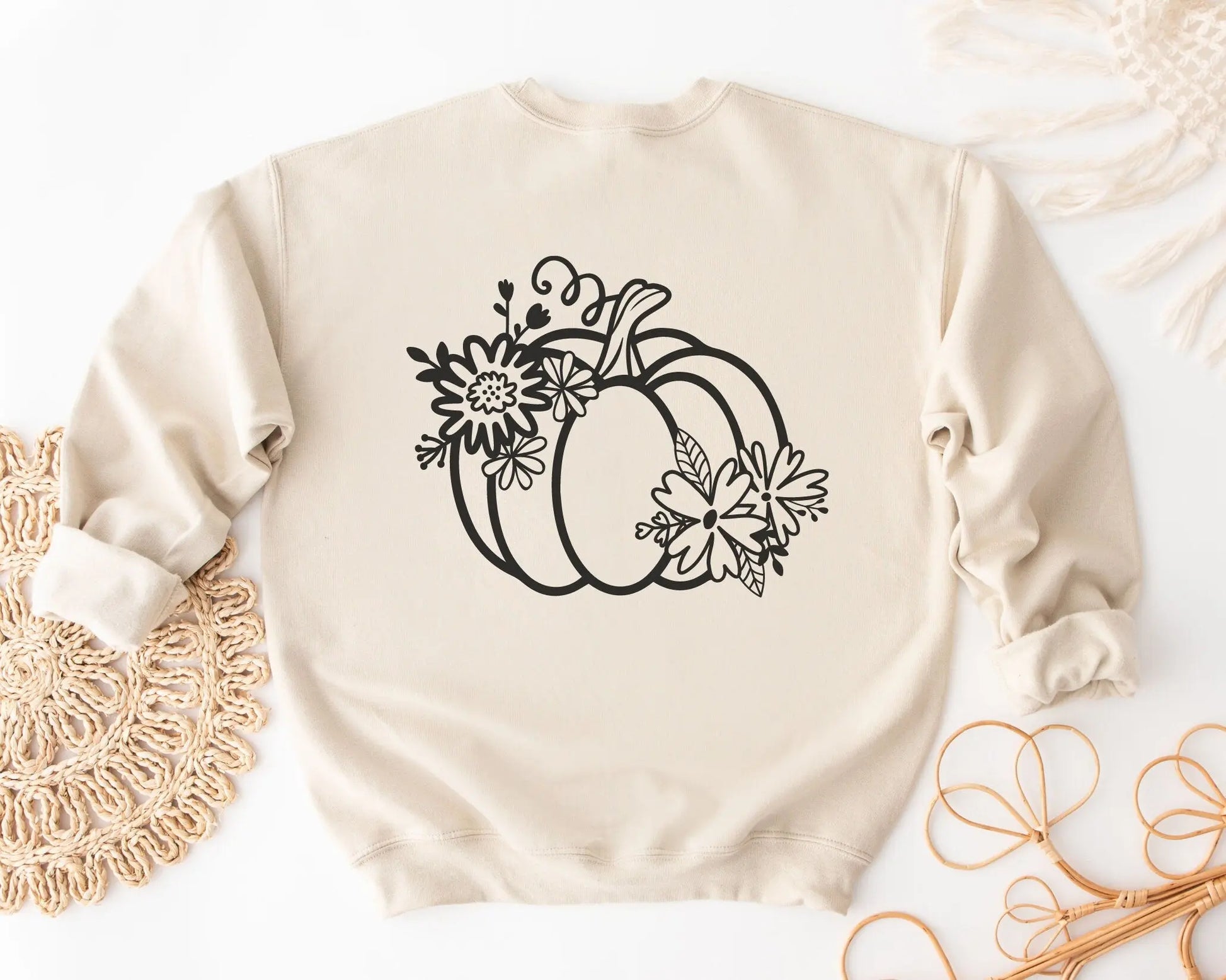 DTF Transfers, Ready to Press, T-shirt Transfers, Heat Transfer, Direct to Film, Custom Transfers, Halloween, Fall, Floral Pumpkin