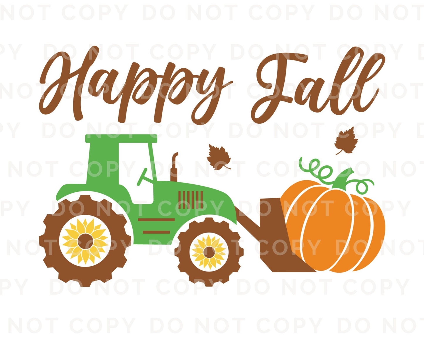 DTF Transfers, Ready to Press, T-shirt Transfers, Heat Transfer, Direct to Film, Custom Transfers, Halloween, Fall, Happy Fall Green Tractor