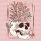 DTF Transfers, Ready to Press, T-shirt Transfers, Heat Transfer, Direct to Film, Custom Transfers, Flower Skull, Skeleton, Floral Skull