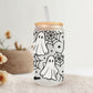 Halloween UV DTF Libbey 16oz Cup Wrap Sticker, Ready to Ship, Direct to Film, Glass Can, Fall, Permanent, Cute Ghost and Spider Web