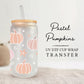 Fall UV DTF Libbey 16oz Cup Wrap Sticker, Ready to Ship, Direct to Film, Glass Can, Halloween, Permanent, Pastel Pumpkins