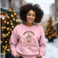 DTF Transfers, Ready to Press, Heat Transfer, Direct to Film, Custom Transfers, Pink, Christmas T-shirt Transfer, Jingle Bell Rockin