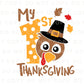 Thanksgiving DTF Transfers, Ready to Press, T-shirt Transfers, Heat Transfer, Direct to Film, Holiday, Baby Boy, Turkey, First Thanksgiving