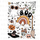 DTF Transfers, Ready to Press, T-shirt Transfers, Heat Transfer, Direct to Film, Custom Transfers, Halloween, Rainbow, Cute Ghost Collage