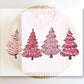 DTF Transfers, Ready to Press, T-shirt Transfers, Heat Transfer, Direct to Film, Holiday, Cozy Winter Snow Lights Star Pink Christmas Trees