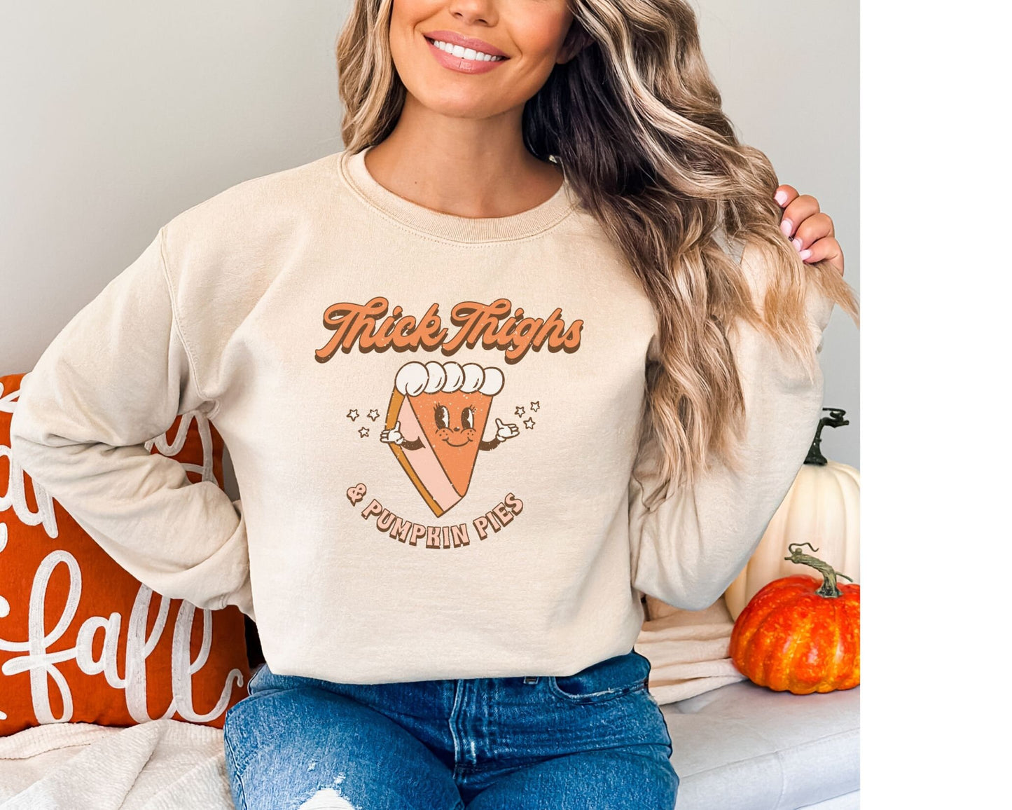 DTF Transfers, Ready to Press, T-shirt Transfers, Heat Transfer, Direct to Film, Fall Transfer, Thanksgiving, Thick Thighs and Pumpkin Pies