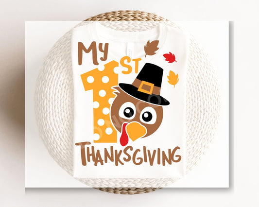 Thanksgiving DTF Transfers, Ready to Press, T-shirt Transfers, Heat Transfer, Direct to Film, Holiday, Baby Boy, Turkey, First Thanksgiving