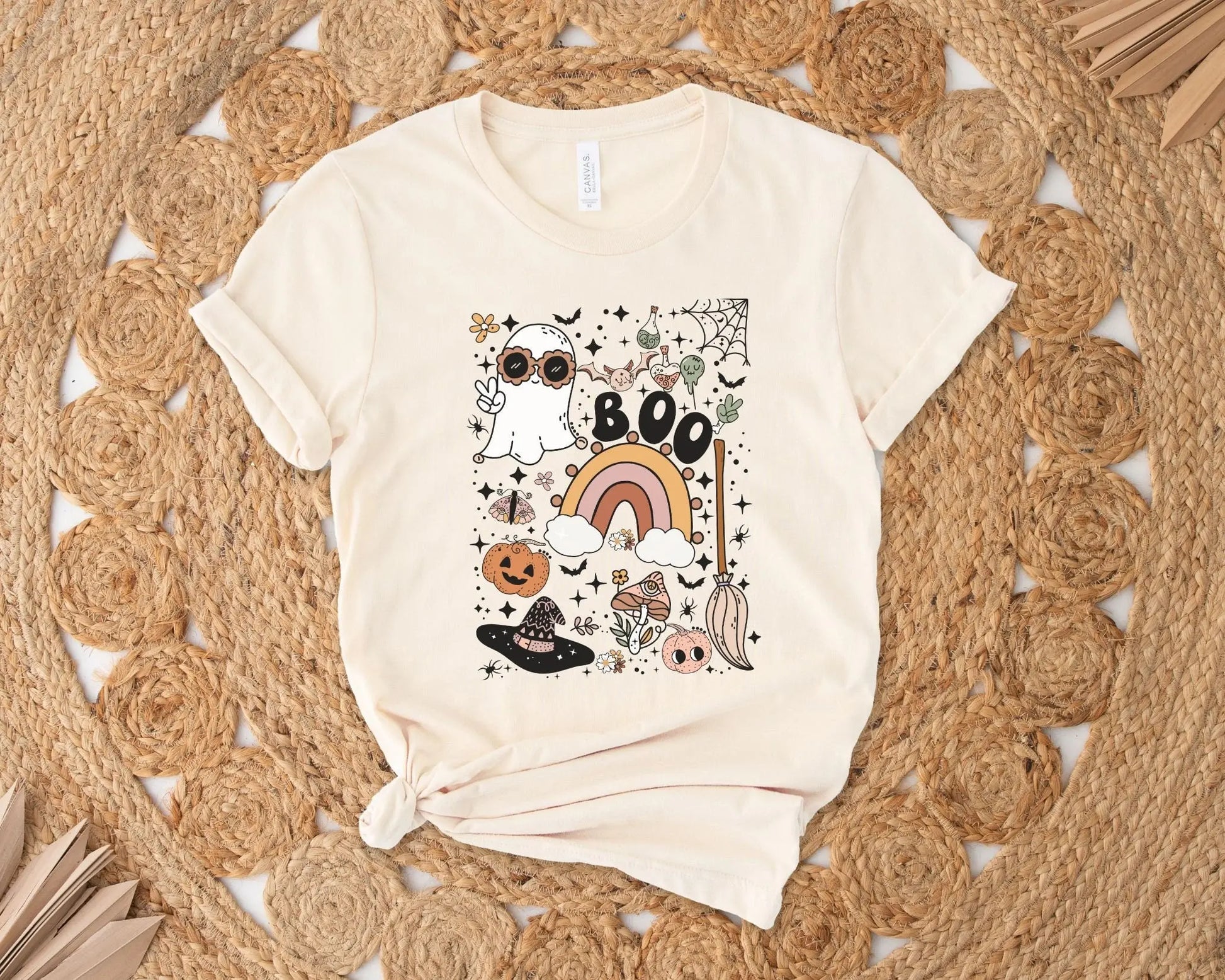 DTF Transfers, Ready to Press, T-shirt Transfers, Heat Transfer, Direct to Film, Custom Transfers, Halloween, Rainbow, Cute Ghost Collage